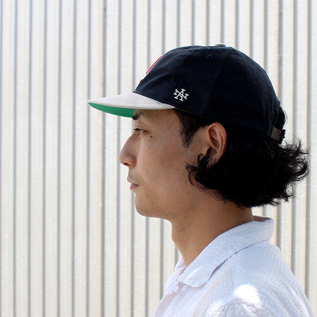 アメリカンニードル キャップ ロサンゼルス エンゼルス LINE OUT STRAPBACK CAP NAVY-NATURAL