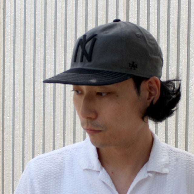 アメリカンニードル キャップ ニューヨーク ブラックヤンキース LINE OUT STRAPBACK CAP DARK GREEN-BLACK