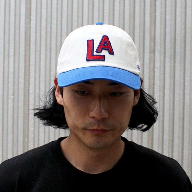 アメリカンニードル キャップ ロサンゼルス エンゼルス ARCHIVE STRAPBACK CAP IVORY-ROYAL BLUE