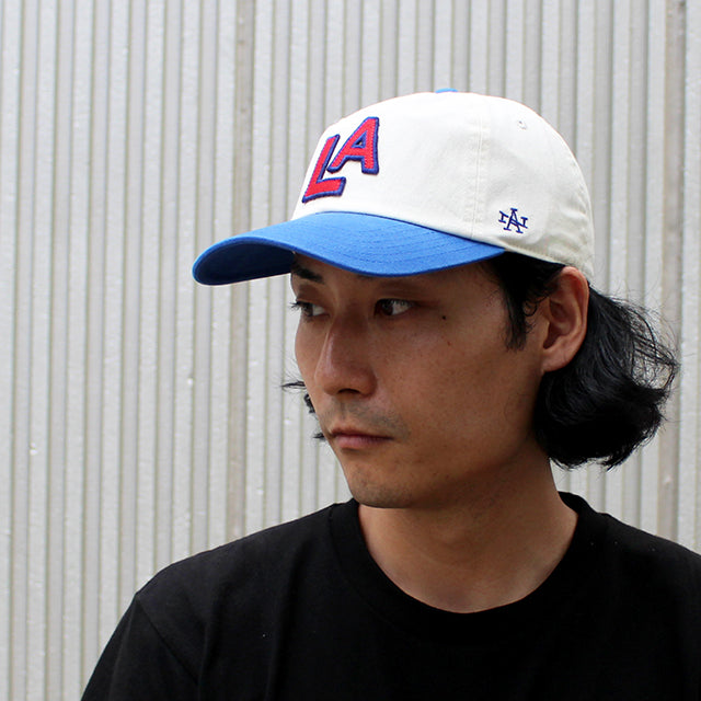アメリカンニードル キャップ ロサンゼルス エンゼルス ARCHIVE STRAPBACK CAP IVORY-ROYAL BLUE