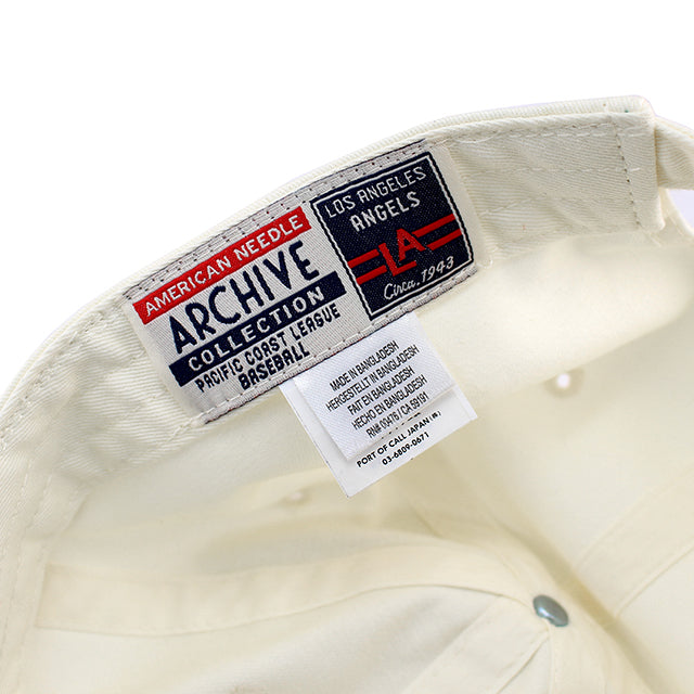 アメリカンニードル キャップ ロサンゼルス エンゼルス ARCHIVE STRAPBACK CAP IVORY-ROYAL BLUE