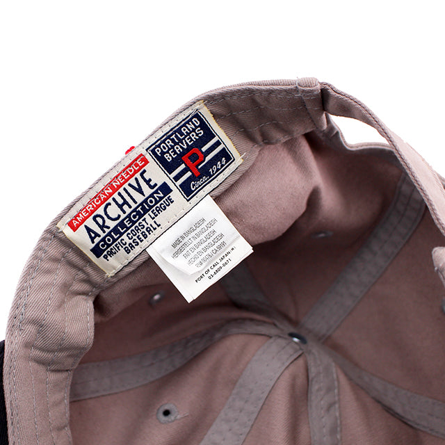 アメリカンニードル キャップ ポートランド ビーバーズ ARCHIVE STRAPBACK CAP PEBBLE-NAVY