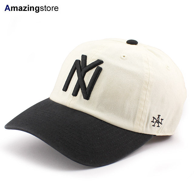 アメリカンニードル キャップ ニューヨーク ブラックヤンキース BALLPARK STRAPBACK CAP OFF WHITE-BLACK