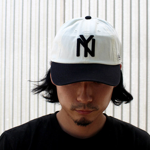 アメリカンニードル キャップ ニューヨーク ブラックヤンキース BALLPARK STRAPBACK CAP OFF WHITE-BLACK