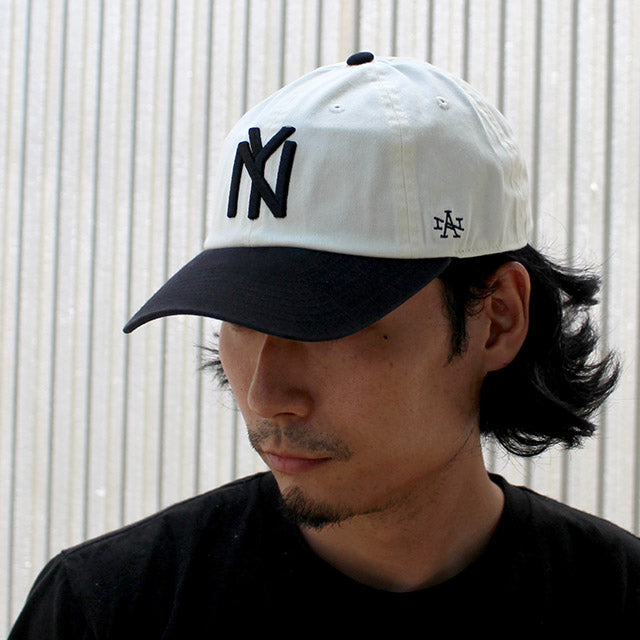 アメリカンニードル キャップ ニューヨーク ブラックヤンキース BALLPARK STRAPBACK CAP OFF WHITE-BLACK
