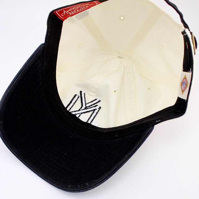 アメリカンニードル キャップ ニューヨーク ブラックヤンキース BALLPARK STRAPBACK CAP OFF WHITE-BLACK