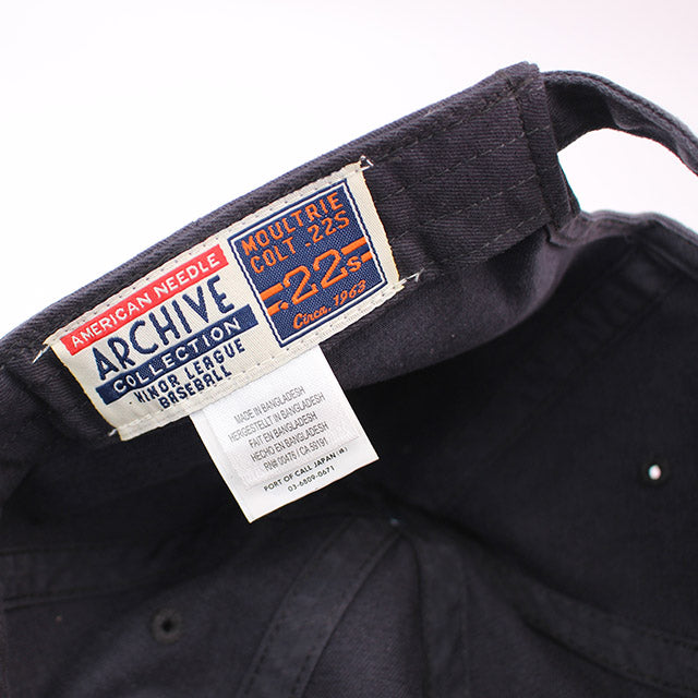 アメリカンニードル キャップ モールトリーコルト.22s ARCHIVE STRAPBACK CAP NAVY