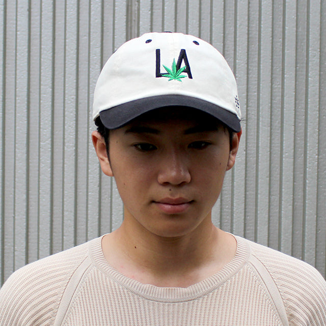 アメリカンニードル キャップ ロサンゼルス BALLPARK MICRO ICON STRAPBACK CAP IYORY-BLACK