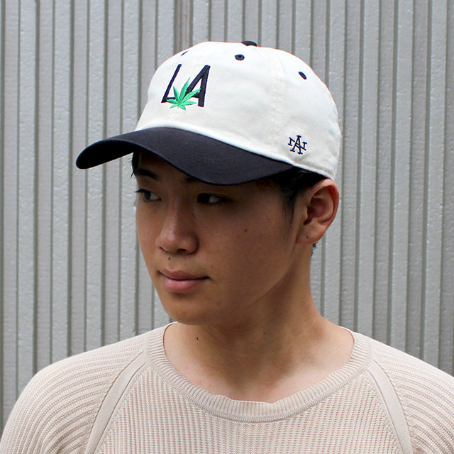 アメリカンニードル キャップ ロサンゼルス BALLPARK MICRO ICON STRAPBACK CAP IYORY-BLACK