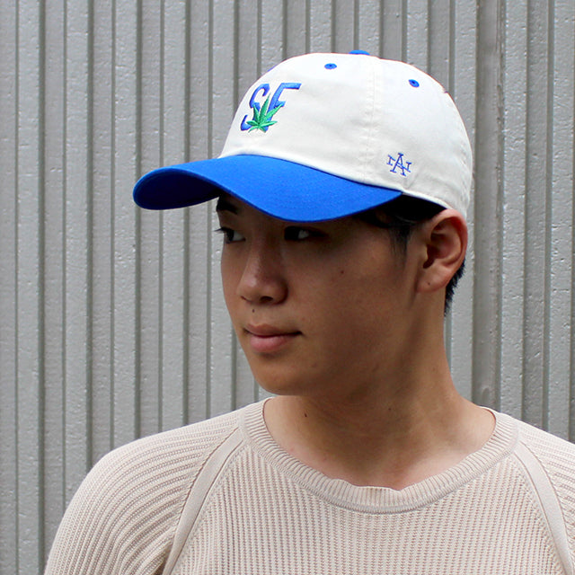 アメリカンニードル キャップ サンフランシスコ BALLPARK MICRO ICON STRAPBACK CAP IYORY-ROYAL BLUE