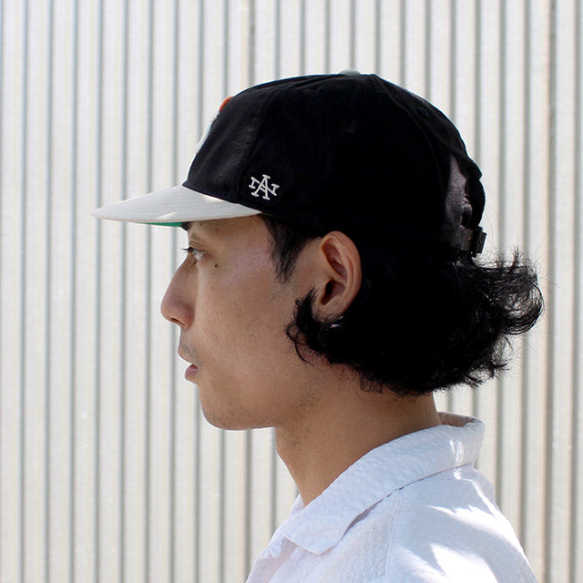 アメリカンニードル キャップ サンフランシスコ シールズ LINE OUT STRAPBACK CAP BLACK-IVORY