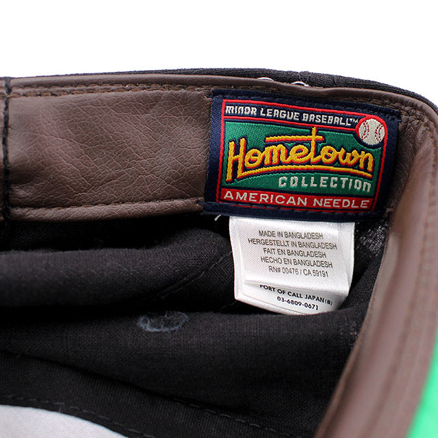 アメリカンニードル キャップ サンフランシスコ シールズ LINE OUT STRAPBACK CAP BLACK-IVORY