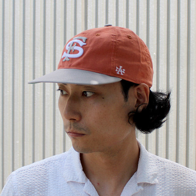 アメリカンニードル キャップ サンフランシスコ シールズ LINE OUT STRAPBACK CAP ORANGE-GREY