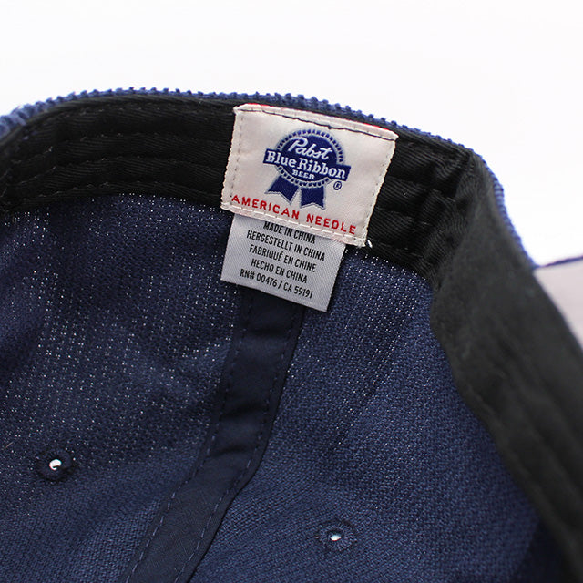 アメリカンニードル パブストブルーリボンビール スナップバック PABST BLUE RIBBON ROSCOE CORDUROY SNAPBACK CAP NAVY