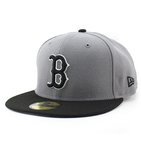 ニューエラ キャップ 59FIFTY ボストン レッドソックス MLB 2T TEAM BASIC FITTED CAP GREY BLACK