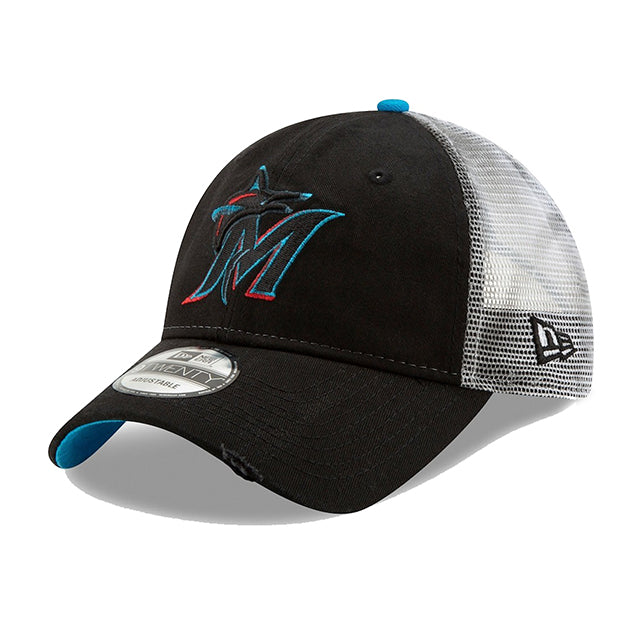 ニューエラ メッシュキャップ 9TWENTY マイアミ マーリンズ MLB RUSTIC MESH SNAPBACK CAP BLACK
