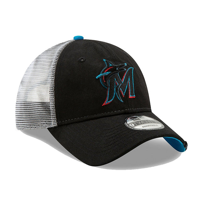 ニューエラ メッシュキャップ 9TWENTY マイアミ マーリンズ MLB RUSTIC MESH SNAPBACK CAP BLACK
