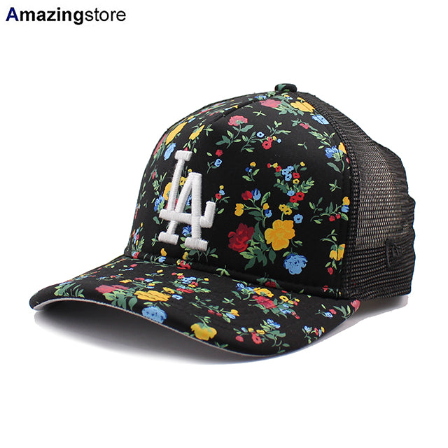 ニューエラ キャップ 9FORTY ロサンゼルス ドジャース MLB FLORAL A-FRAME MESH SNAPBACK CAP BLACK
