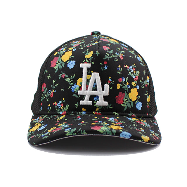ニューエラ キャップ 9FORTY ロサンゼルス ドジャース MLB FLORAL A-FRAME MESH SNAPBACK CAP BLACK