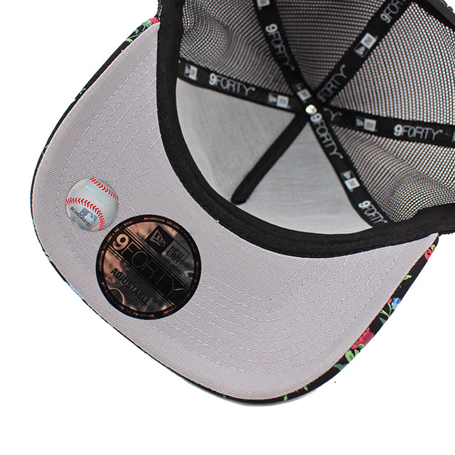 ニューエラ キャップ 9FORTY ロサンゼルス ドジャース MLB FLORAL A-FRAME MESH SNAPBACK CAP BLACK