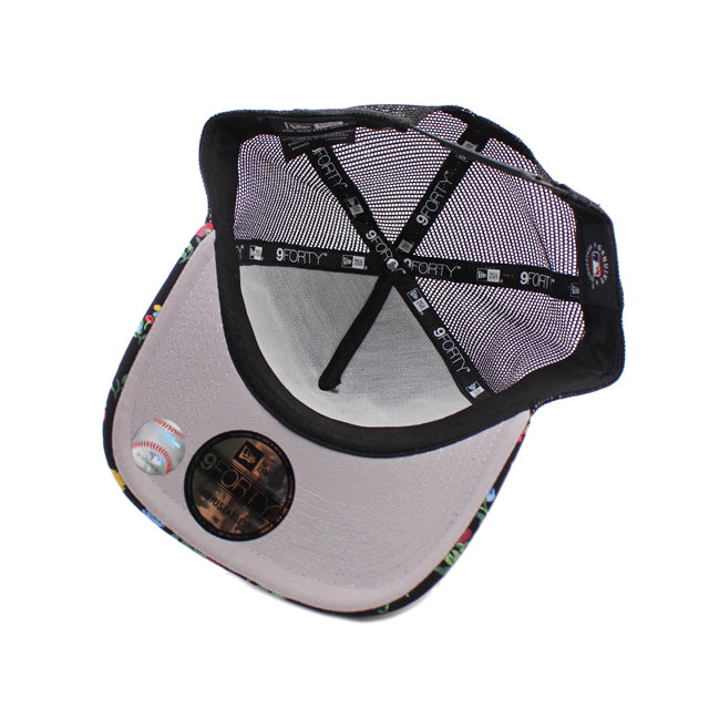 ニューエラ キャップ 9FORTY ニューヨーク ヤンキース MLB FLORAL A-FRAME MESH SNAPBACK CAP BLACK
