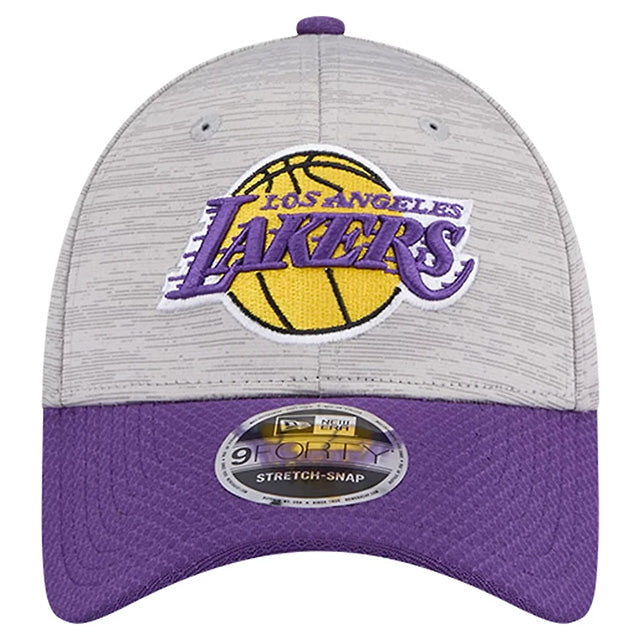 ニューエラ キャップ 9FORTY ロサンゼルス レイカーズ NBA DIGI-TECH 2 TONE STRETCH SNAPBACK CAP HEATHER GRAY PURPLE