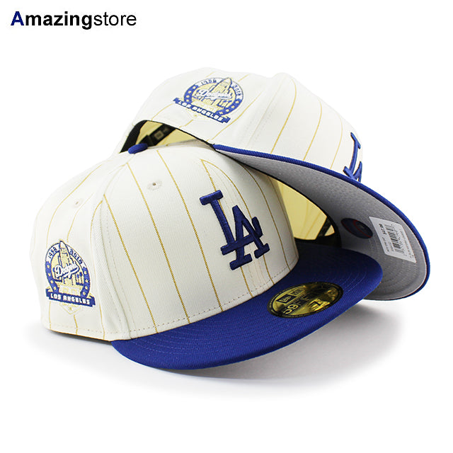 ニューエラ キャップ 59FIFTY ロサンゼルス ドジャース MLB 60TH ANNIVERSARY GREY BOTTOM FITTED CAP CREAM-ROYAL