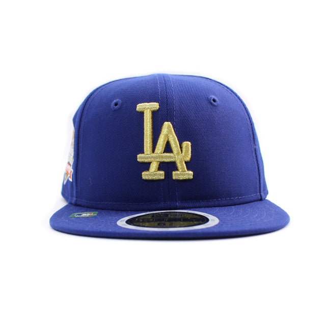 2025 ゴールドコレクションモデル 子供用 ニューエラ キャップ 59FIFTY ロサンゼルス ドジャース YOUTH MLB 2025 GOLD COLLECTION ON-FIELD AUTHENTIC GAME FITTED CAP ROYAL BLUE