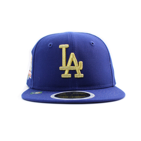 2025 ゴールドコレクションモデル 子供用 ニューエラ キャップ 59FIFTY ロサンゼルス ドジャース YOUTH MLB 2025 GOLD COLLECTION ON-FIELD AUTHENTIC GAME FITTED CAP ROYAL BLUE