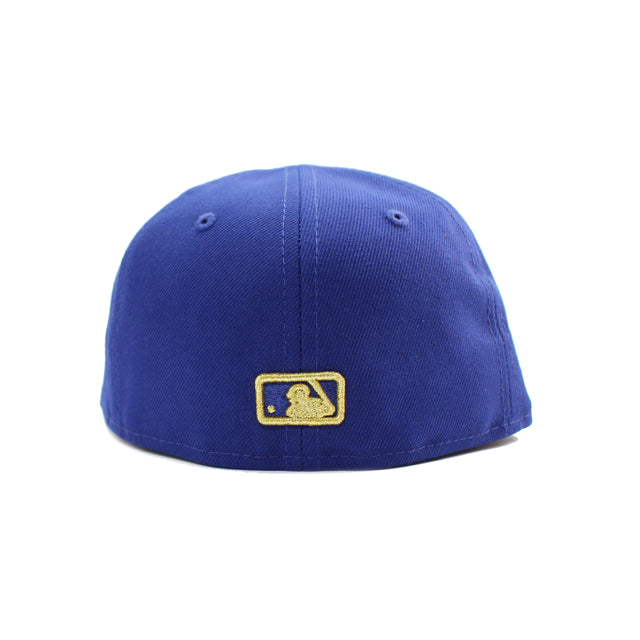 2025 ゴールドコレクションモデル 子供用 ニューエラ キャップ 59FIFTY ロサンゼルス ドジャース YOUTH MLB 2025 GOLD COLLECTION ON-FIELD AUTHENTIC GAME FITTED CAP ROYAL BLUE
