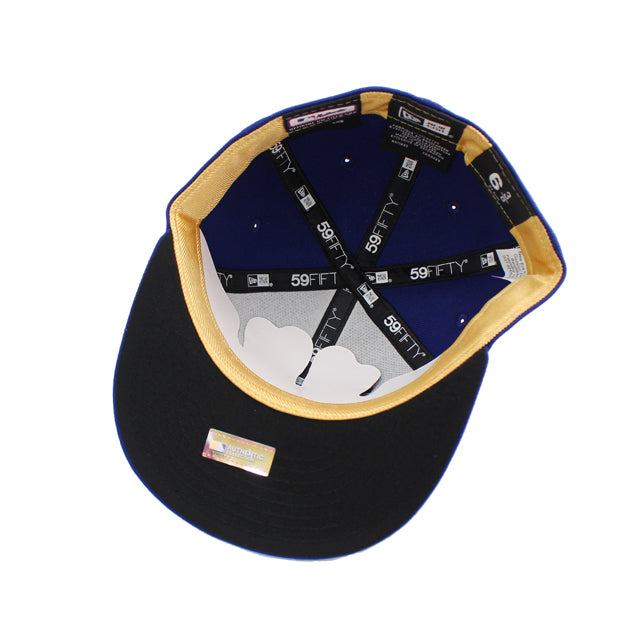 2025 ゴールドコレクションモデル 子供用 ニューエラ キャップ 59FIFTY ロサンゼルス ドジャース YOUTH MLB 2025 GOLD COLLECTION ON-FIELD AUTHENTIC GAME FITTED CAP ROYAL BLUE