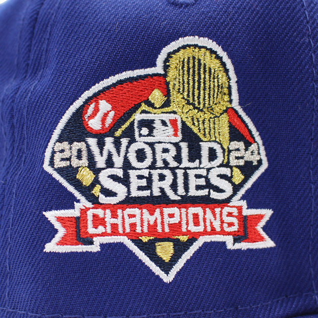 2025 ゴールドコレクションモデル 子供用 ニューエラ キャップ 59FIFTY ロサンゼルス ドジャース YOUTH MLB 2025 GOLD COLLECTION ON-FIELD AUTHENTIC GAME FITTED CAP ROYAL BLUE