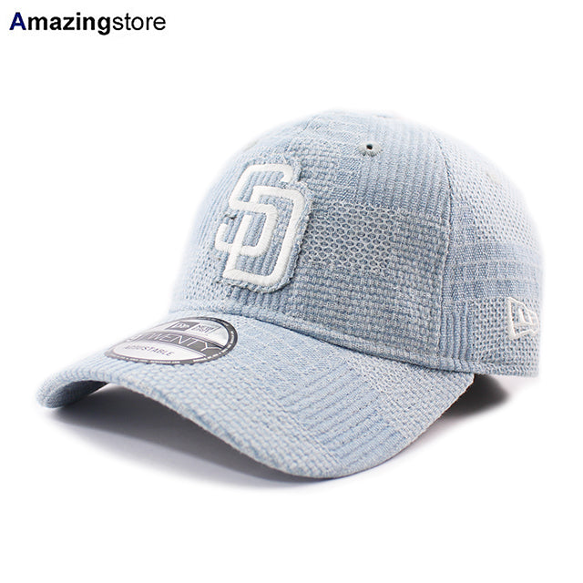ニューエラ キャップ 9TWENTY ストラップバック サンディエゴ パドレス MLB PATCH DENIM STRAPBACK CAP LIGHT BLUE