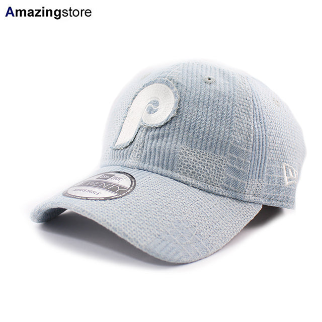 ニューエラ キャップ 9TWENTY ストラップバック フィラデルフィア フィリーズ MLB PATCH DENIM STRAPBACK CAP LIGHT BLUE