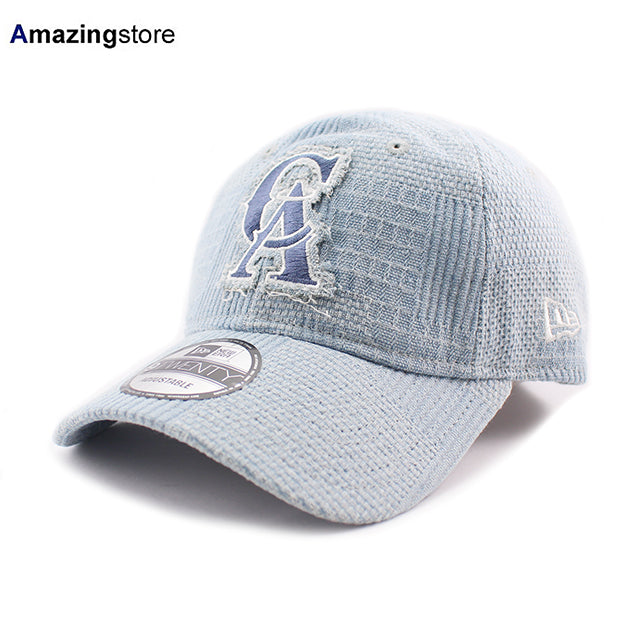 ニューエラ キャップ 9TWENTY ストラップバック アナハイム エンゼルス MLB PATCH DENIM COOPERSTOWN STRAPBACK CAP LIGHT BLUE