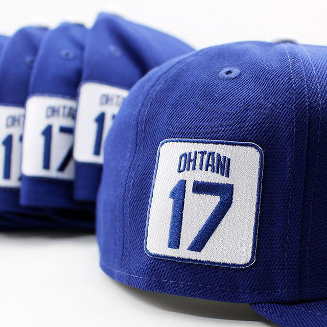 大谷翔平モデル ニューエラ 59FIFTY ロサンゼルス ドジャース MLB AUTHENTIC COLLECTION SHOHEI OHTANI NAME&NUMBER FITTED CAP BLUE