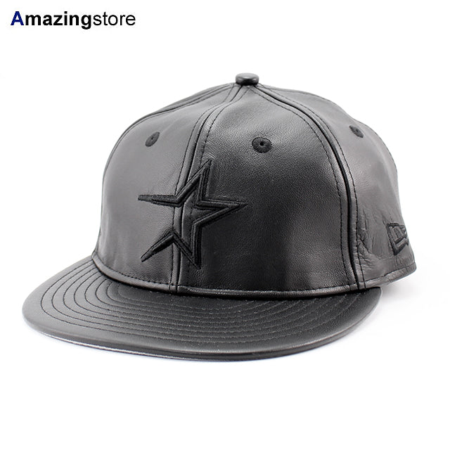 ニューエラ キャップ RC9FIFTY ストラップバックヒューストン アストロズ MLB GENUINE LEATHER RETRO CROWN STRAPBACK CAP BLACKOUT