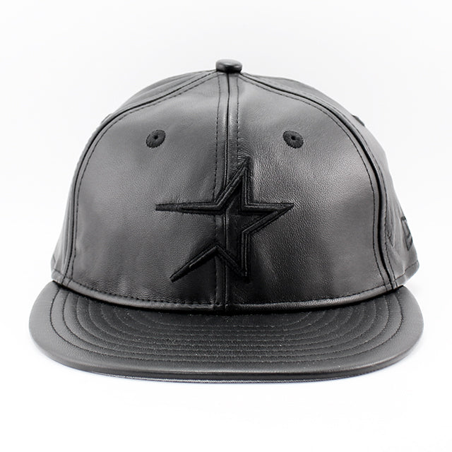 ニューエラ キャップ RC9FIFTY ストラップバックヒューストン アストロズ MLB GENUINE LEATHER RETRO CROWN STRAPBACK CAP BLACKOUT