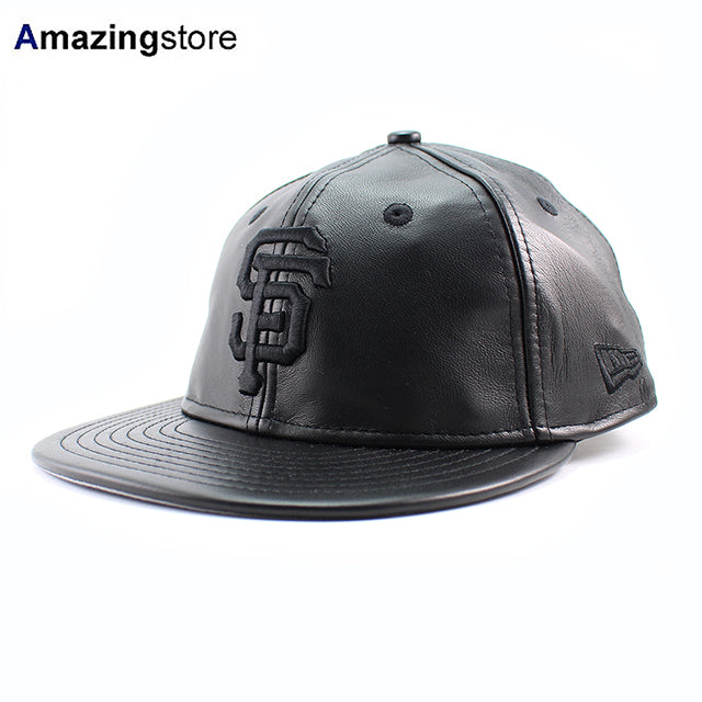 ニューエラ キャップ RC9FIFTY ストラップバック サンフランシスコ ジャイアンツ MLB GENUINE LEATHER RETRO CROWN STRAPBACK CAP BLACKOUT