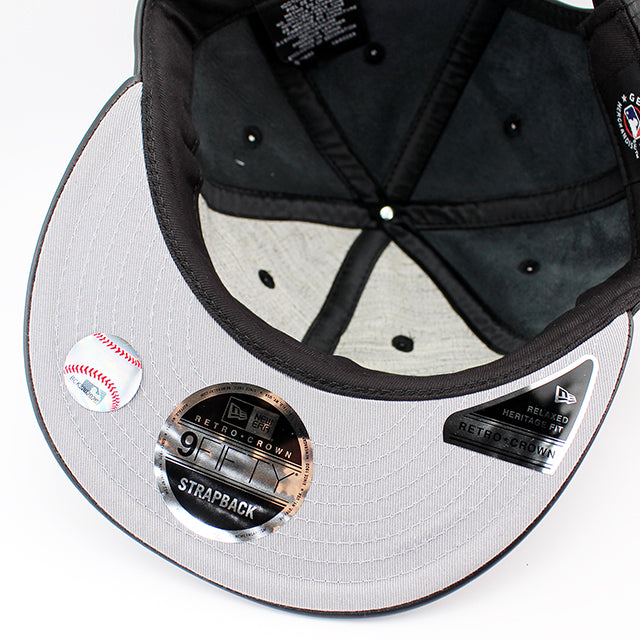 ニューエラ キャップ RC9FIFTY ストラップバック アトランタ ブレーブス MLB GENUINE LEATHER RETRO CROWN STRAPBACK CAP BLACKOUT