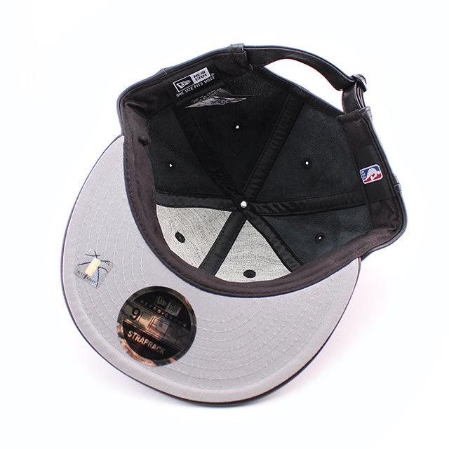 ニューエラ キャップ RC9FIFTY ストラップバック ロサンゼルス レイカーズ NBA GENUINE LEATHER RETRO CROWN STRAPBACK CAP BLACKOUT