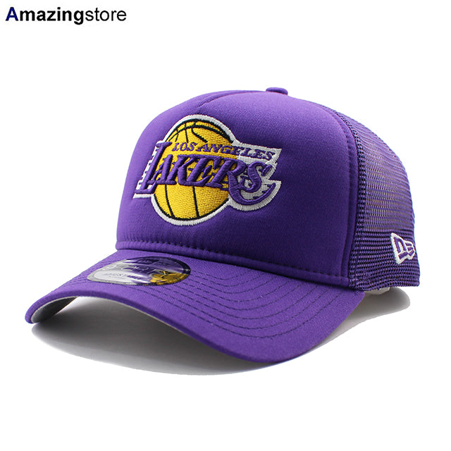 ニューエラ メッシュキャップ 9FORTY ロサンゼルス レイカーズ NBA A-FRAME TRUCKER MESH CAP PURPLE