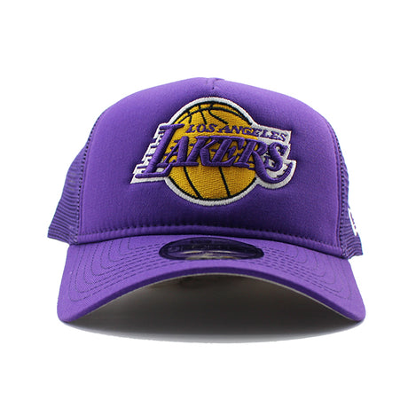 ニューエラ メッシュキャップ 9FORTY ロサンゼルス レイカーズ NBA A-FRAME TRUCKER MESH CAP PURPLE