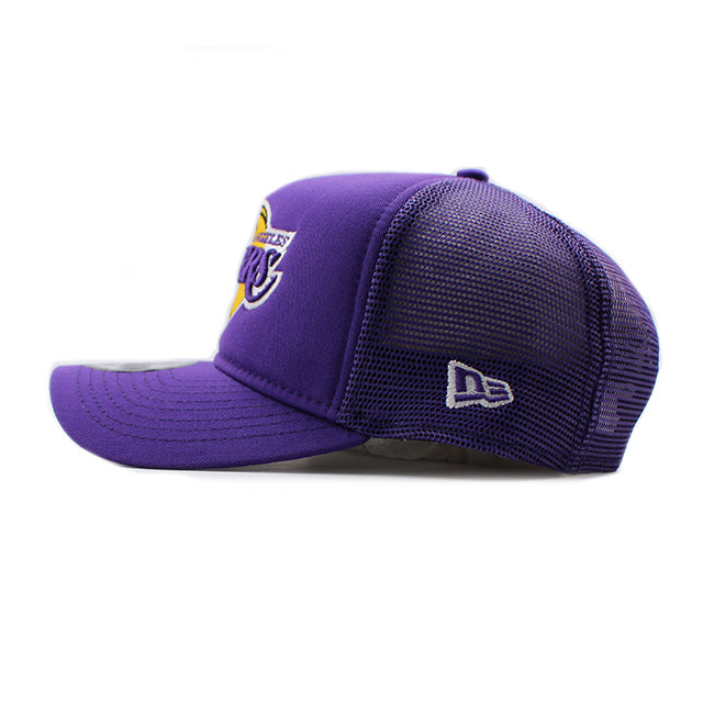 ニューエラ メッシュキャップ 9FORTY ロサンゼルス レイカーズ NBA A-FRAME TRUCKER MESH CAP PURPLE