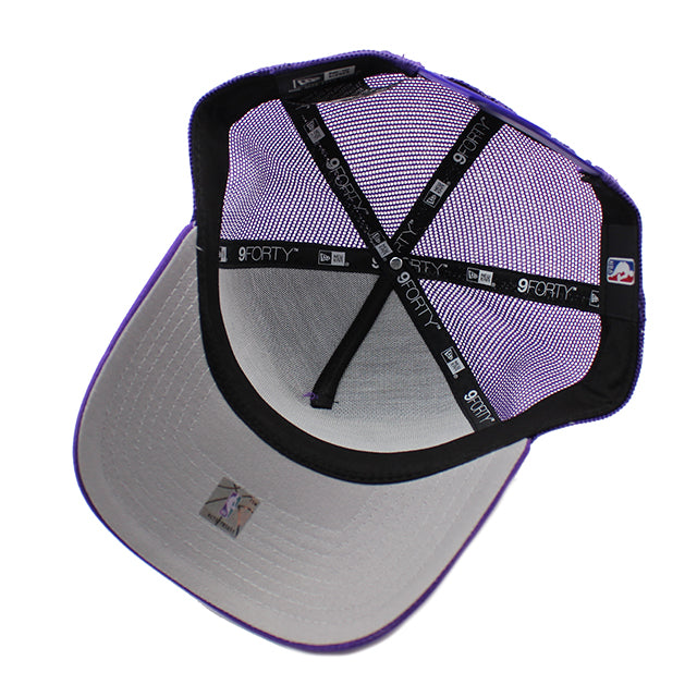 ニューエラ メッシュキャップ 9FORTY ロサンゼルス レイカーズ NBA A-FRAME TRUCKER MESH CAP PURPLE
