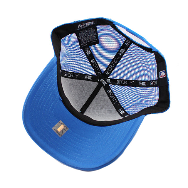 ニューエラ メッシュキャップ 9FORTY オクラホマシティ サンダー NBA A-FRAME TRUCKER MESH CAP BLUE