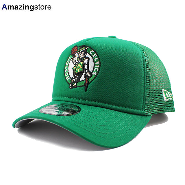 ニューエラ メッシュキャップ 9FORTY ボストン セルティックス NBA A-FRAME TRUCKER MESH CAP GREEN