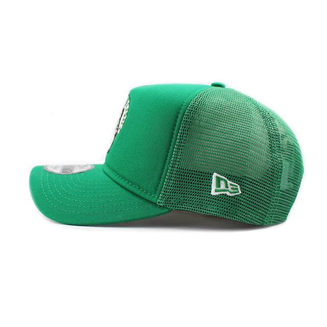 ニューエラ メッシュキャップ 9FORTY ボストン セルティックス NBA A-FRAME TRUCKER MESH CAP GREEN