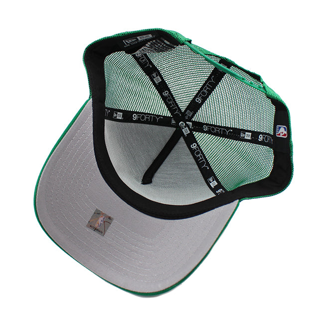 ニューエラ メッシュキャップ 9FORTY ボストン セルティックス NBA A-FRAME TRUCKER MESH CAP GREEN