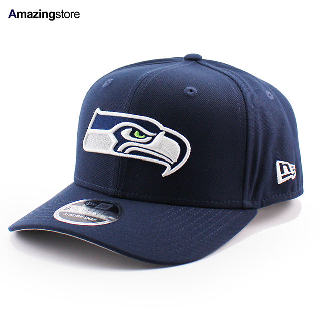 ニューエラ キャップ 9SEVENTY ストレッチ スナップバック シアトル シーホークス NFL STRETCH SNAPBACK CAP NAVY